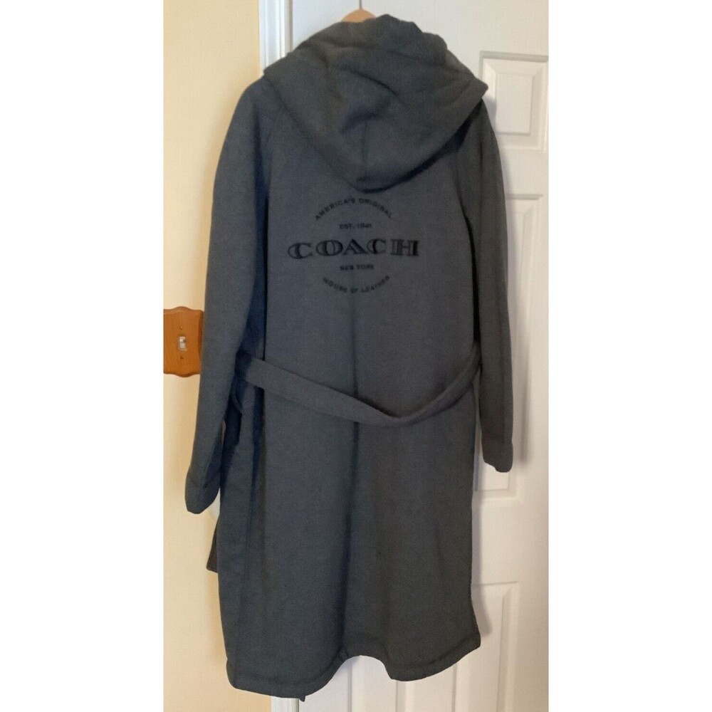 New Coach Men's Logo Robe Hooded L/XL  Limited Edition Authentic with tags.
